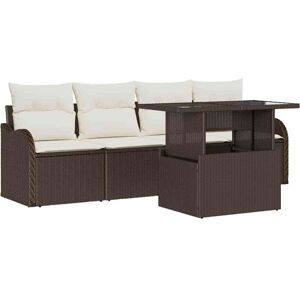 Vidaxl - Garden Sofa Set Manual 5 pcs Brown 100 x 55 x 73 cm Poly rattan Vidaxl - Garden Sofa Set Manual 5 pcs Brown 100 x 55 x 73 cm Poly rattan