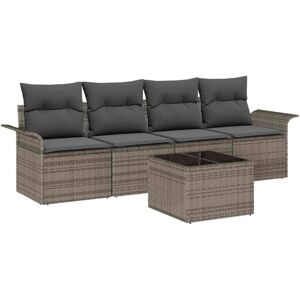 Vidaxl - Garden Sofa Set with Cushion Manual 5 pcs Grey 55 x 55 x 37 cm Vidaxl - Garden Sofa Set with Cushion Manual 5 pcs Grey 55 x 55 x 37 cm