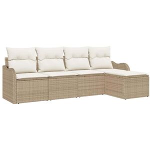Vidaxl - Garden Sofa Set with Cushion 5 pcs Beige Poly rattan Vidaxl - Garden Sofa Set with Cushion 5 pcs Beige Poly rattan