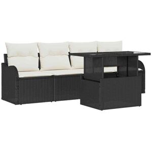 Vidaxl - Garden Sofa Set Manual 5 pcs Black 100 x 55 x 73 cm Poly rattan Vidaxl - Garden Sofa Set Manual 5 pcs Black 100 x 55 x 73 cm Poly rattan