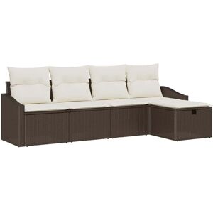 Vidaxl - Garden Sofa Set 5 pcs Brown 233 x 117 x 85 cm Poly rattan Vidaxl - Garden Sofa Set 5 pcs Brown 233 x 117 x 85 cm Poly rattan