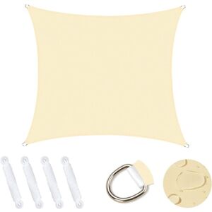 TONCHEAN 5x5m Square Sun Shade Sail, Garden Shelter 95% UV Block Sunscreen Awning Waterproof Durable Shade Cloth for Outdoor Patio Garden Backyard Camping TONCHEAN 5x5m Square Sun Shade Sail, Garden Shelter 95% UV Block Sunscreen Awning Waterproof Durable Shade Cloth for Outdoor Patio Garden Backyard Camping