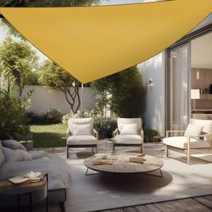 Aquariss - Sun Shade Sail 5x5x5m Triangle Canopy Polyester uv Block with Free Rope Sunscreen Awning for Outdoor Garden Patio Yard Party - Sand Aquariss - Sun Shade Sail 5x5x5m Triangle Canopy Polyester uv Block with Free Rope Sunscreen Awning for Outdoor Garden Patio Yard Party - Sand