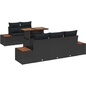 Vidaxl - Garden Dining Set Manual 6 pcs Black, Brown 100 x 55 x 73 cm Vidaxl - Garden Dining Set Manual 6 pcs Black, Brown 100 x 55 x 73 cm