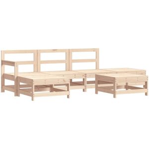 vidaXL 6-Piece Garden Furniture Set Natural Pine Wood vidaXL 6-Piece Garden Furniture Set Natural Pine Wood