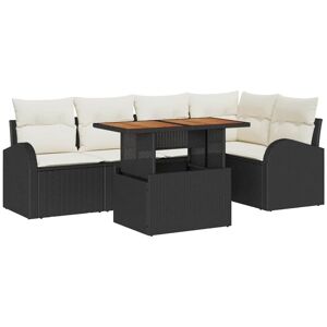 Vidaxl - Garden Sofa Set with Storage 6 pcs Black Poly rattan Vidaxl - Garden Sofa Set with Storage 6 pcs Black Poly rattan