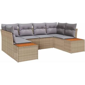 Vidaxl - Garden Sofa Set with Cushion 6 pcs Beige Poly rattan Vidaxl - Garden Sofa Set with Cushion 6 pcs Beige Poly rattan