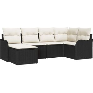Garden Sofa Set with Cushion 6 pcs Black Poly rattan Vidaxl Garden Sofa Set with Cushion 6 pcs Black Poly rattan Vidaxl