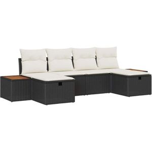 Vidaxl - Garden Sofa Set 6 pcs Black 55 x 62 x 69 cm Poly rattan Vidaxl - Garden Sofa Set 6 pcs Black 55 x 62 x 69 cm Poly rattan