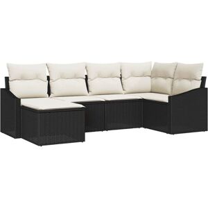 Garden Sofa Set 6 pcs Black Poly rattan Vidaxl Garden Sofa Set 6 pcs Black Poly rattan Vidaxl
