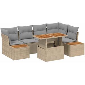 Garden Sofa Set with Storage 10 pcs Beige Poly rattan vidaXL Garden Sofa Set with Storage 10 pcs Beige Poly rattan vidaXL