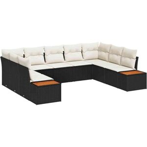 Vidaxl - Garden Sofa Set 5 pcs Black and cream 289 x 209 x 85 cm Vidaxl - Garden Sofa Set 5 pcs Black and cream 289 x 209 x 85 cm