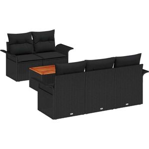 Vidaxl - Garden Sofa Set with Cushion Manual 6 pcs Black 55 x 55 x 37 cm Vidaxl - Garden Sofa Set with Cushion Manual 6 pcs Black 55 x 55 x 37 cm