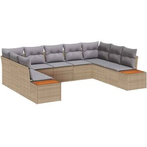 Garden Sofa Set 5 pcs Beige and Light Grey Poly Rattan vidaXL Garden Sofa Set 5 pcs Beige and Light Grey Poly Rattan vidaXL