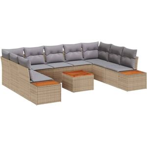 Garden Sofa Set 5 pcs Beige and Light Grey Poly Rattan vidaXL Garden Sofa Set 5 pcs Beige and Light Grey Poly Rattan vidaXL