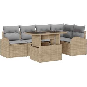 Vidaxl - Garden Sofa Set Manual 6 pcs Beige 100 x 55 x 73 cm Poly rattan Vidaxl - Garden Sofa Set Manual 6 pcs Beige 100 x 55 x 73 cm Poly rattan