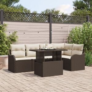 Vidaxl - Garden Sofa Set Manual 6 pcs Brown 100 x 55 x 73 cm Poly rattan Vidaxl - Garden Sofa Set Manual 6 pcs Brown 100 x 55 x 73 cm Poly rattan