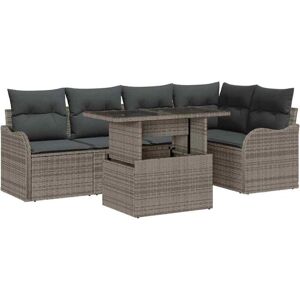 Vidaxl - Garden Sofa Set Manual 6 pcs Grey 100 x 55 x 73 cm Poly rattan Vidaxl - Garden Sofa Set Manual 6 pcs Grey 100 x 55 x 73 cm Poly rattan