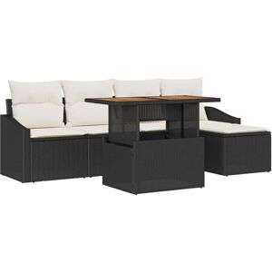Vidaxl - Garden Sofa Set with Storage 6 pcs Black Poly rattan Vidaxl - Garden Sofa Set with Storage 6 pcs Black Poly rattan