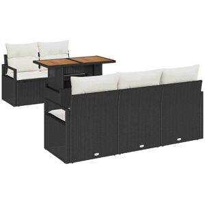 Garden Sofa Set with Storage 6 pcs Black Poly rattan Vidaxl Garden Sofa Set with Storage 6 pcs Black Poly rattan Vidaxl