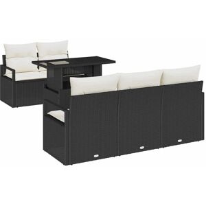 Garden Sofa Set Manual 6 pcs Black and cream 100 x 55 x 73 cm Vidaxl Garden Sofa Set Manual 6 pcs Black and cream 100 x 55 x 73 cm Vidaxl