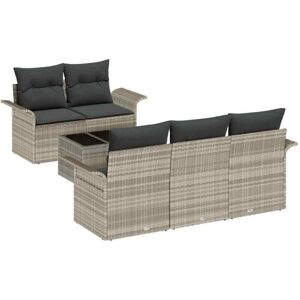 Vidaxl - Garden Sofa Set 6 pcs Light Grey, Dark Grey 55 x 55 x 37 cm Vidaxl - Garden Sofa Set 6 pcs Light Grey, Dark Grey 55 x 55 x 37 cm