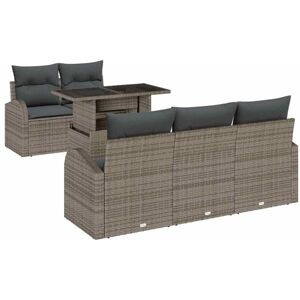 Vidaxl - Garden Sofa Set Manual 6 pcs Grey 100 x 55 x 73 cm Poly rattan Vidaxl - Garden Sofa Set Manual 6 pcs Grey 100 x 55 x 73 cm Poly rattan