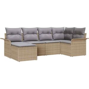 Vidaxl - Garden Sofa Set with Cushion 6 pcs Beige Poly rattan Vidaxl - Garden Sofa Set with Cushion 6 pcs Beige Poly rattan