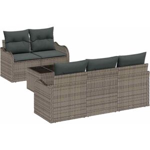 Vidaxl - Garden Sofa Set with Cushion Manual 6 pcs Grey 55 x 55 x 37 cm Vidaxl - Garden Sofa Set with Cushion Manual 6 pcs Grey 55 x 55 x 37 cm