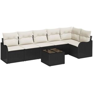 Garden Sofa Set with Cushion 7 pcs Brown Poly rattan Vidaxl Garden Sofa Set with Cushion 7 pcs Brown Poly rattan Vidaxl