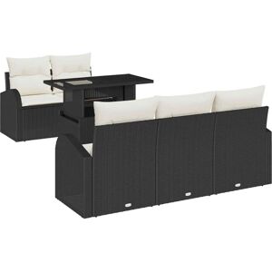 Vidaxl - Garden Sofa Set Manual 6 pcs Black 100 x 55 x 73 cm Poly rattan Vidaxl - Garden Sofa Set Manual 6 pcs Black 100 x 55 x 73 cm Poly rattan
