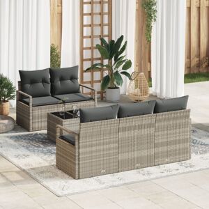 Vidaxl - Garden Sofa Set 6 pcs Light Grey, Dark Grey 55 x 55 x 37 cm Vidaxl - Garden Sofa Set 6 pcs Light Grey, Dark Grey 55 x 55 x 37 cm