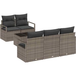 Vidaxl - Garden Sofa Set with Cushion Manual 6 pcs Grey 55 x 55 x 37 cm Vidaxl - Garden Sofa Set with Cushion Manual 6 pcs Grey 55 x 55 x 37 cm