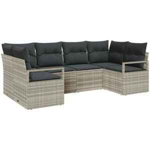 Vidaxl - Garden Sofa Set with Cushion with Storage 6 pcs Light Grey Vidaxl - Garden Sofa Set with Cushion with Storage 6 pcs Light Grey