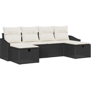 Vidaxl - Garden Sofa Set 6 pcs Black 55 x 62 x 69 cm Poly rattan Vidaxl - Garden Sofa Set 6 pcs Black 55 x 62 x 69 cm Poly rattan