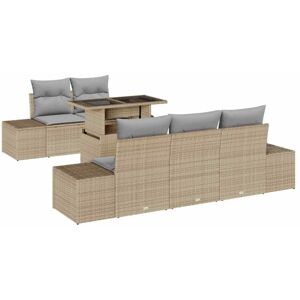 Vidaxl - Garden Sofa Set 6 pcs Beige and light grey 100 x 55 x 73 cm Vidaxl - Garden Sofa Set 6 pcs Beige and light grey 100 x 55 x 73 cm
