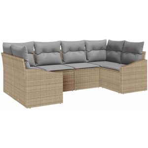 Garden Sofa Set 6 pcs Beige Poly rattan Vidaxl Garden Sofa Set 6 pcs Beige Poly rattan Vidaxl