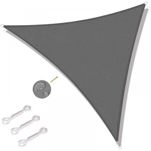 Ymyny - 6x6x6m Triangular Sun Shade Sail for Outdoor Use, Patio, Garden, uv Protection, Grey Ymyny - 6x6x6m Triangular Sun Shade Sail for Outdoor Use, Patio, Garden, uv Protection, Grey