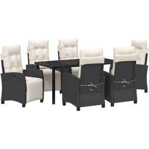 Garden Dining Set 7 pcs Black Poly Rattan Vidaxl Garden Dining Set 7 pcs Black Poly Rattan Vidaxl