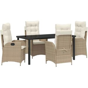 Garden Dining Set 5 pcs Beige Poly Rattan Vidaxl Garden Dining Set 5 pcs Beige Poly Rattan Vidaxl