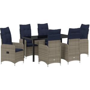 Garden Dining Set with Cushion 7 pcs Black Poly rattan Vidaxl Garden Dining Set with Cushion 7 pcs Black Poly rattan Vidaxl