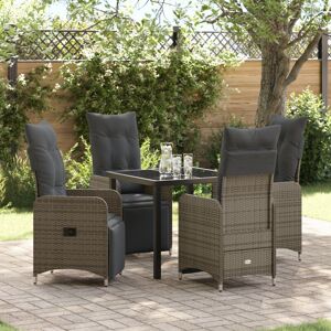 Garden Dining Set with Cushion 5 pcs Beige Poly rattan vidaXL Garden Dining Set with Cushion 5 pcs Beige Poly rattan vidaXL