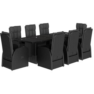 vidaXL Garden Dining Set 9 Piece with Cushions - Garden Dining Set vidaXL Garden Dining Set 9 Piece with Cushions - Garden Dining Set