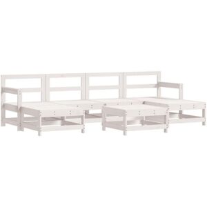 7 Piece Garden Lounge Set White Solid Wood Pine Vidaxl 7 Piece Garden Lounge Set White Solid Wood Pine Vidaxl