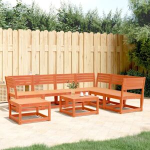 7 Piece Garden Lounge Set Wax Brown Solid Wood Pine Vidaxl 7 Piece Garden Lounge Set Wax Brown Solid Wood Pine Vidaxl