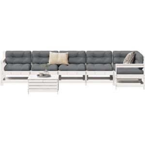 7 Piece Garden Sofa Set White Solid Wood Pine Vidaxl 7 Piece Garden Sofa Set White Solid Wood Pine Vidaxl