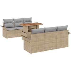 Garden Sofa Set with Storage 7 pcs Beige Poly rattan Vidaxl Garden Sofa Set with Storage 7 pcs Beige Poly rattan Vidaxl