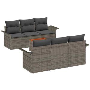 Vidaxl - Garden Sofa Set with Cushion Manual 7 pcs Grey 55 x 55 x 37 cm Vidaxl - Garden Sofa Set with Cushion Manual 7 pcs Grey 55 x 55 x 37 cm