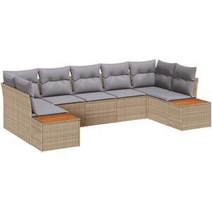 Vidaxl - Garden Sofa Set 7 pcs Beige and light grey 289 x 154 x 85 cm Vidaxl - Garden Sofa Set 7 pcs Beige and light grey 289 x 154 x 85 cm
