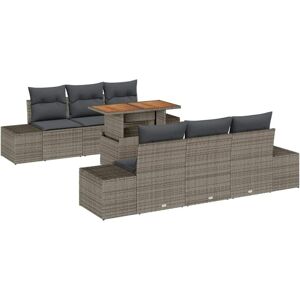 Garden Sofa Set with Storage 7 pcs Grey Poly rattan Vidaxl Garden Sofa Set with Storage 7 pcs Grey Poly rattan Vidaxl